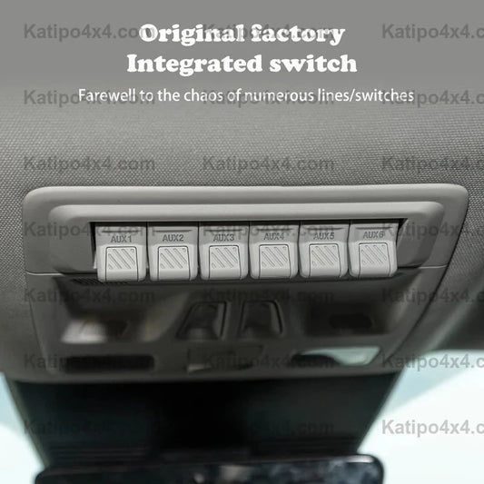 Rocker Switch Panel 12V 6 Gang For NEXT-GEN Ford Ranger & Everest 2022+ Switch Panel ON OFF