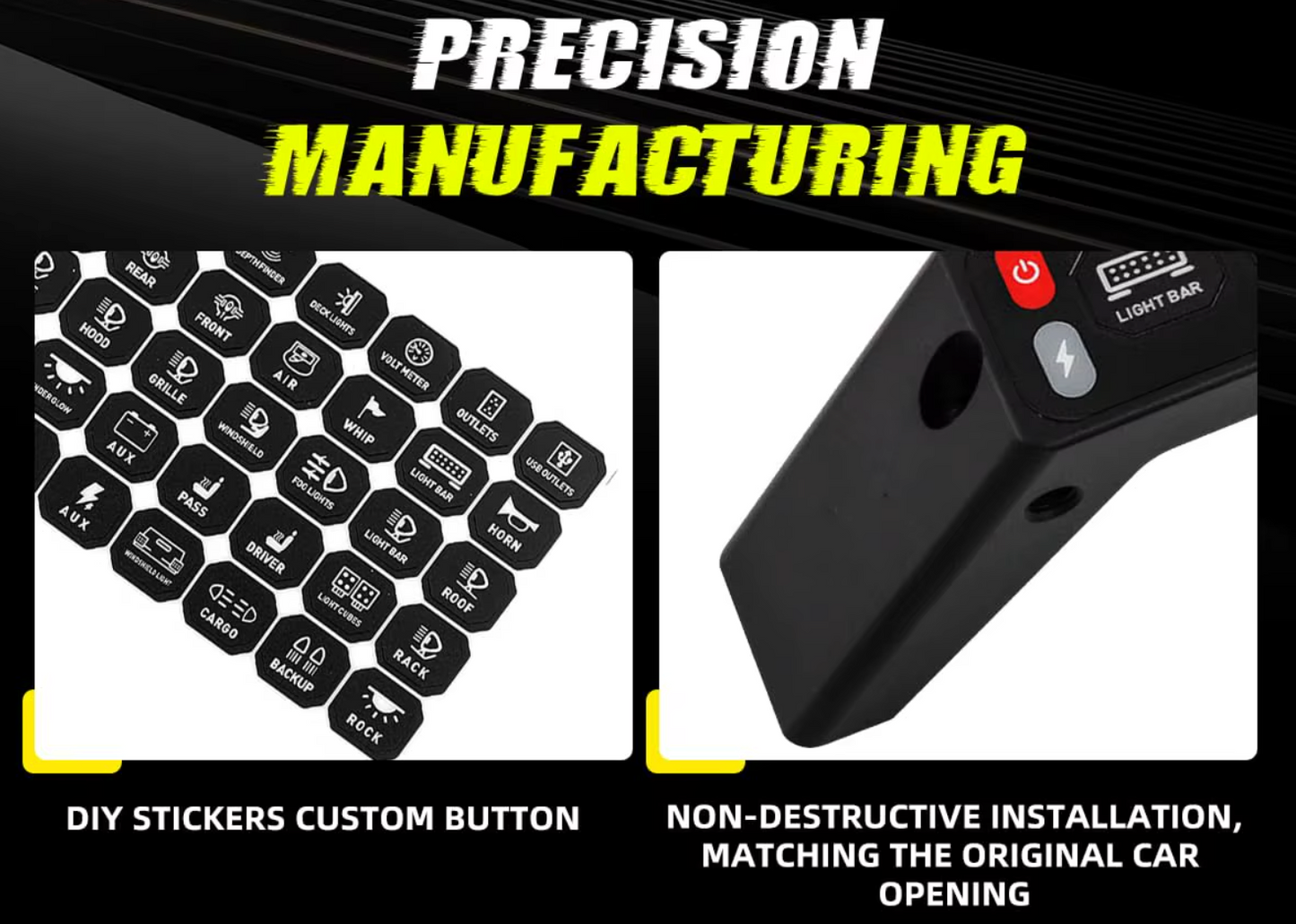 2022+ FORD RANGER, EVEREST & RAPTOR WIRELESS AUX SWITCH GRAB HANDLE SWITCH PANEL