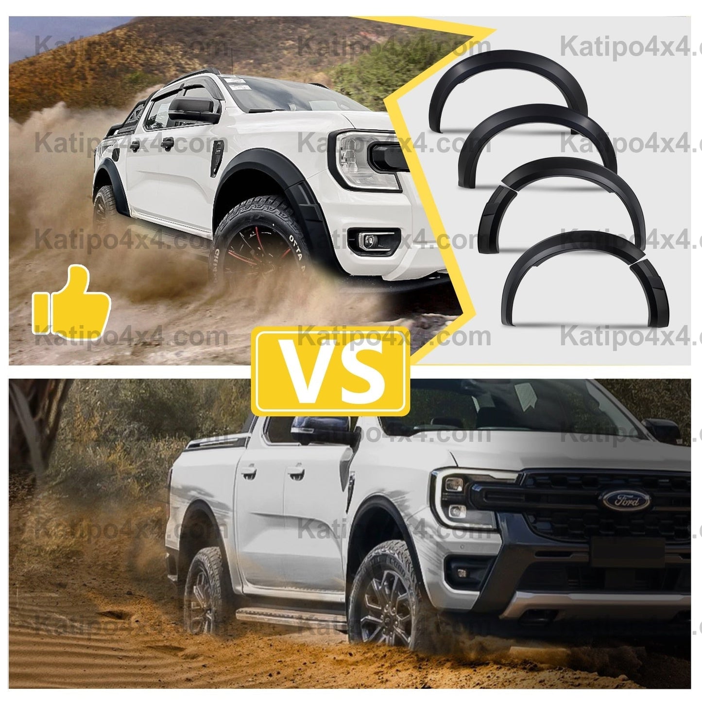Fender Flares For Ford Ranger T9 2023+ NEXT-GEN WILDTRAK SPORT XLT XLS XL