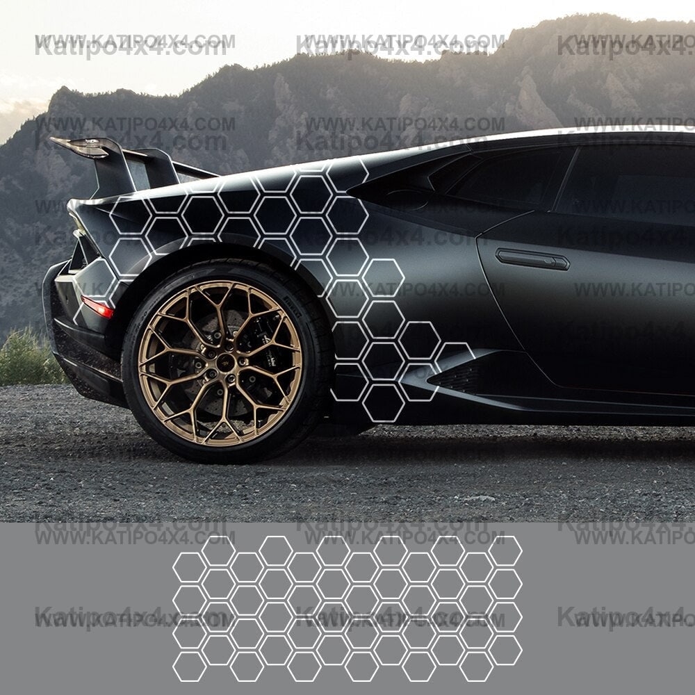 Car Graphics Honeycomb Open Style Sticker Auto Decor Tuning Car Side Sticker