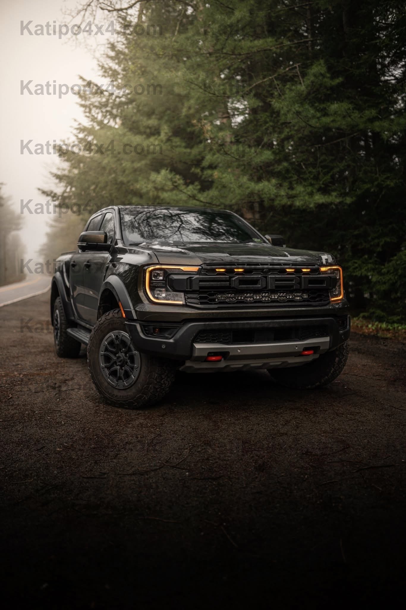 USA STYLE Amber Front Headlight  Daytime Running Lights Replace WHITE Unit For NEXT-GEN FORD RANGER , RAPTOR & EVEREST