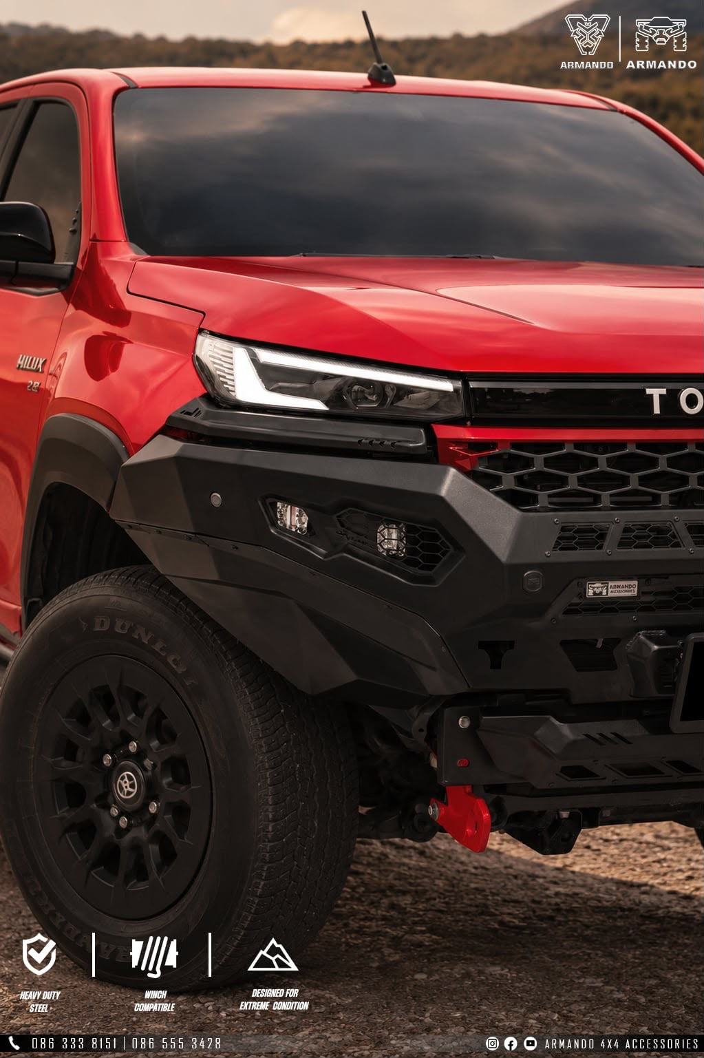 Armando® - 2026+ NEW-GEN TOYOTA HILUX ,  FRONT WINCH BAR