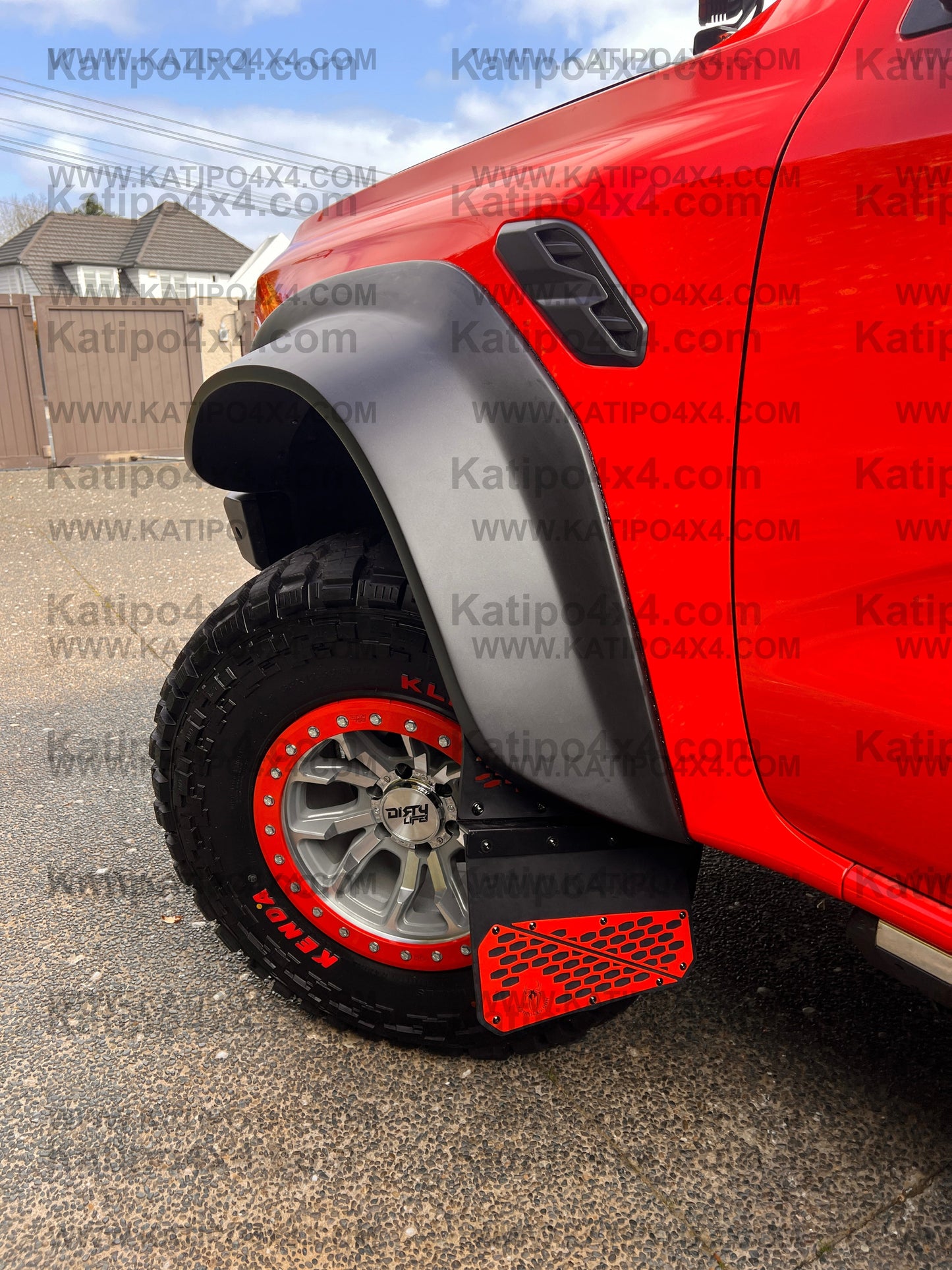 Universal Wide Wheel Mud Flaps ( 2pc ) KATIPŌ-MESH Mud Flaps ( Rubber Flex Model )