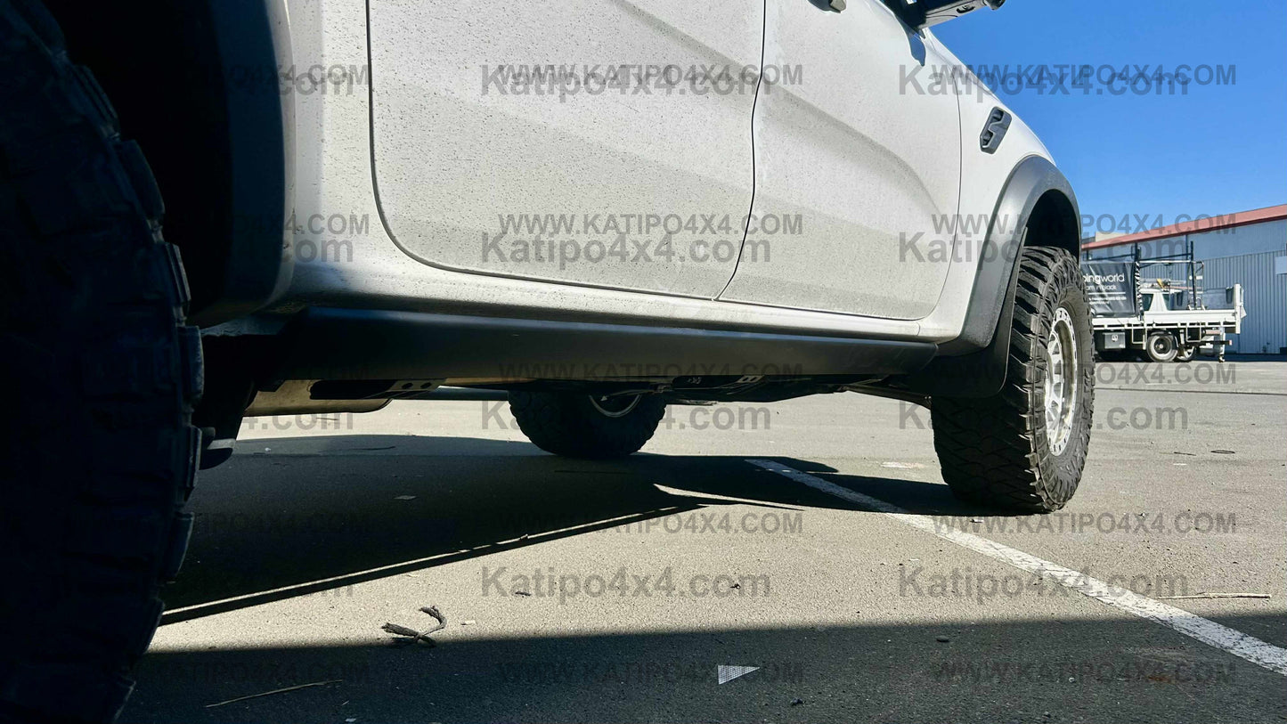 ELECTRIC POWER RETRACTABLE BOARD / FORD RANGER,  RAPTOR SIDE STEPS (2012-2025+) with LED Lights - Or NO LIGHTS