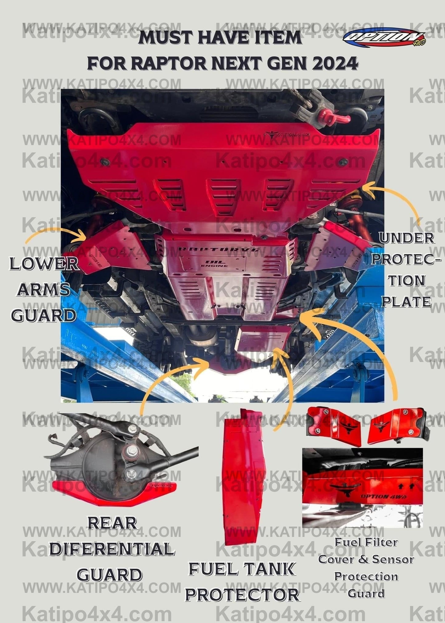1pc Front Skid Plate NEXT-GEN FORD RANGER RAPTOR 2022+