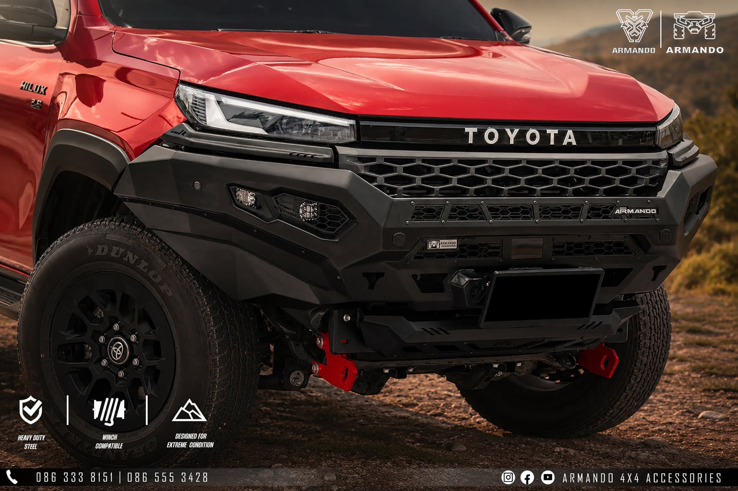 Armando® - 2026+ NEW-GEN TOYOTA HILUX ,  FRONT WINCH BAR