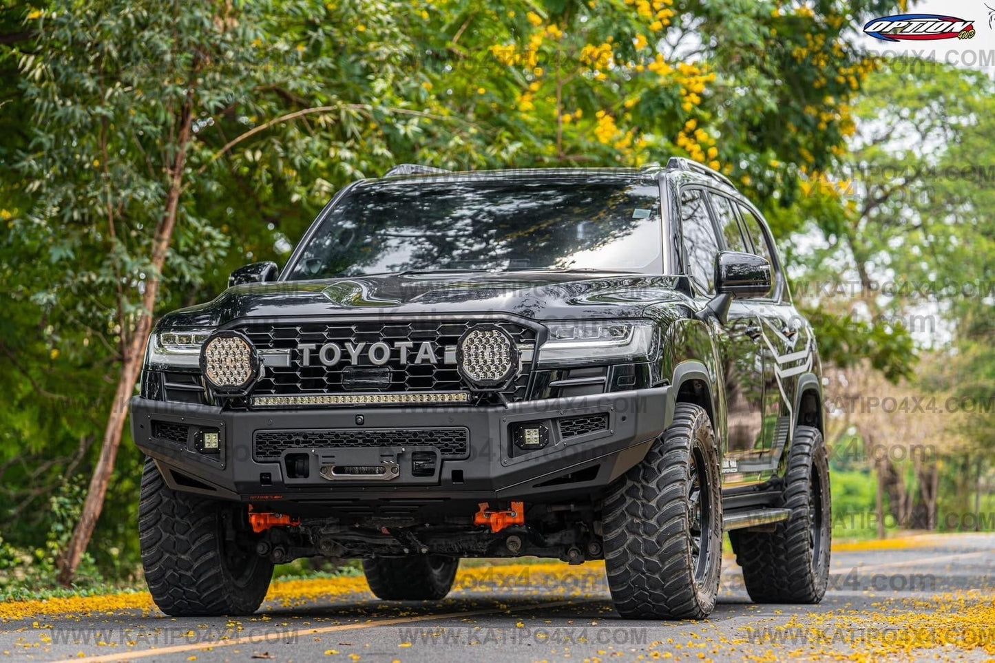 OPTION4WD - TOYOTA LC300 , Supreme FRONT WINCH BAR VX - TOYOTA LC300 2022+