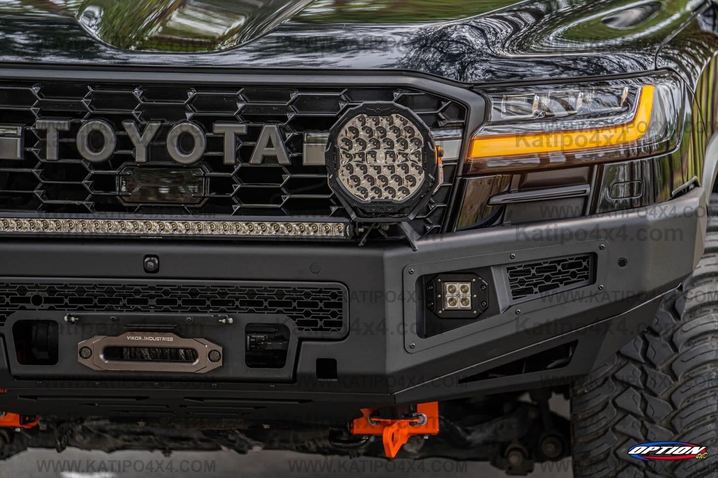 OPTION4WD - TOYOTA LC300 , Supreme FRONT WINCH BAR VX - TOYOTA LC300 2022+