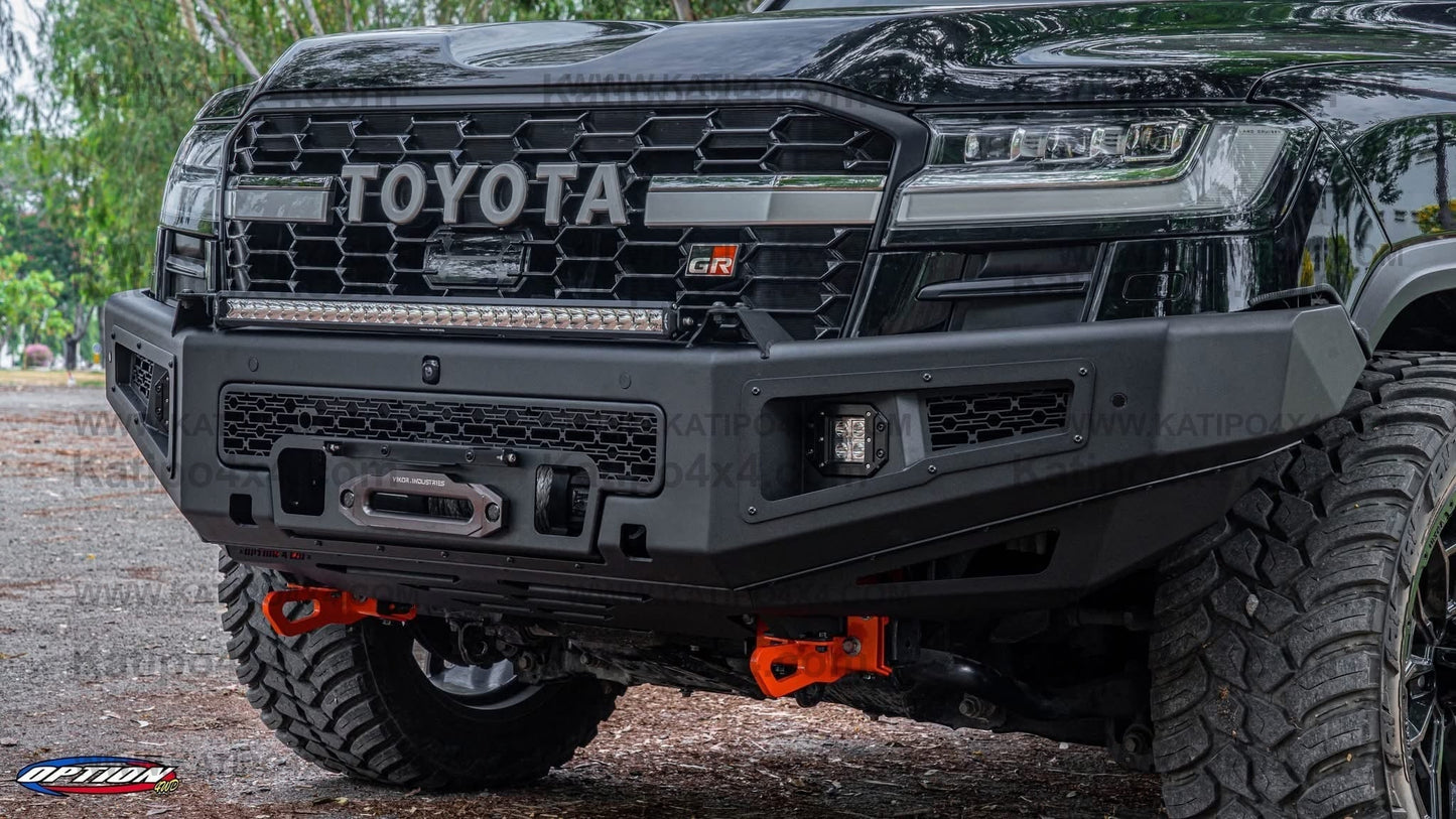 OPTION4WD - TOYOTA LC300 , Supreme FRONT WINCH BAR VX - TOYOTA LC300 2022+
