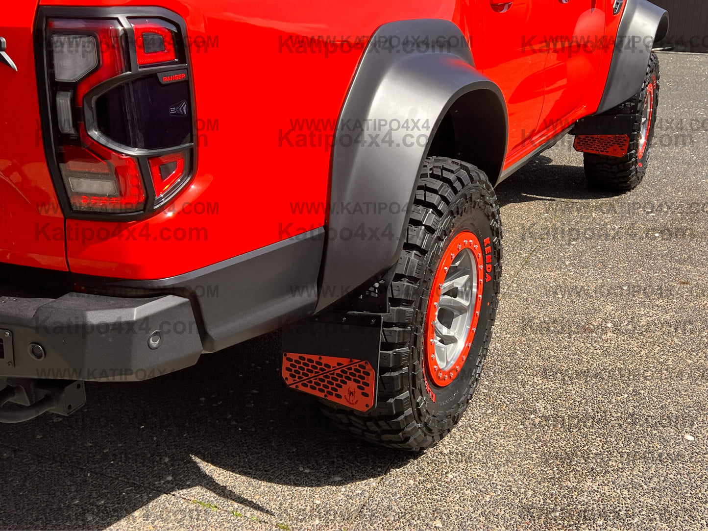 Universal Wide Wheel Mud Flaps ( 2pc ) KATIPŌ-MESH Mud Flaps ( Rubber Flex Model )
