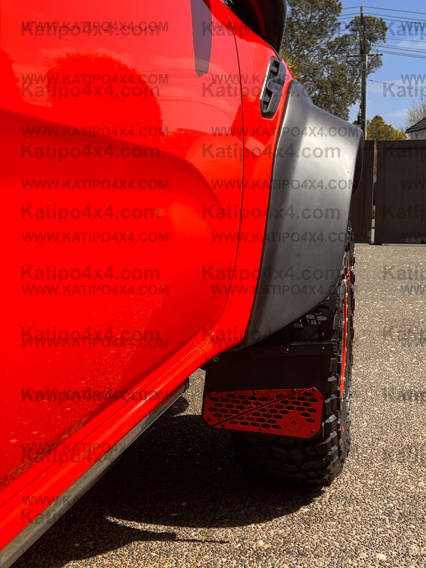 Universal Wide Wheel Mud Flaps ( 2pc ) KATIPŌ-MESH Mud Flaps ( Rubber Flex Model )