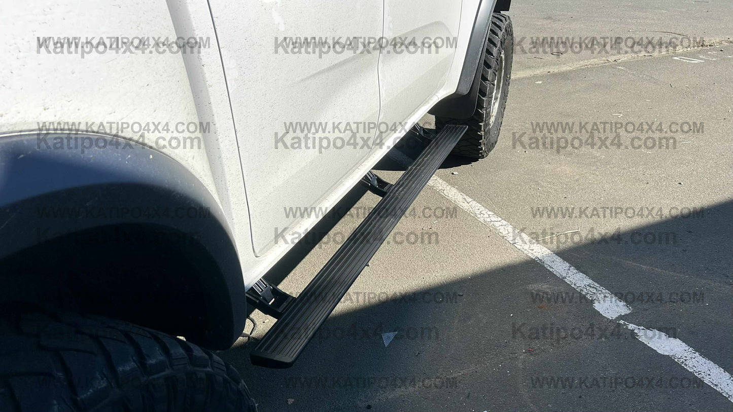 ELECTRIC POWER RETRACTABLE BOARD / FORD RANGER,  RAPTOR SIDE STEPS (2012-2025+) with LED Lights - Or NO LIGHTS