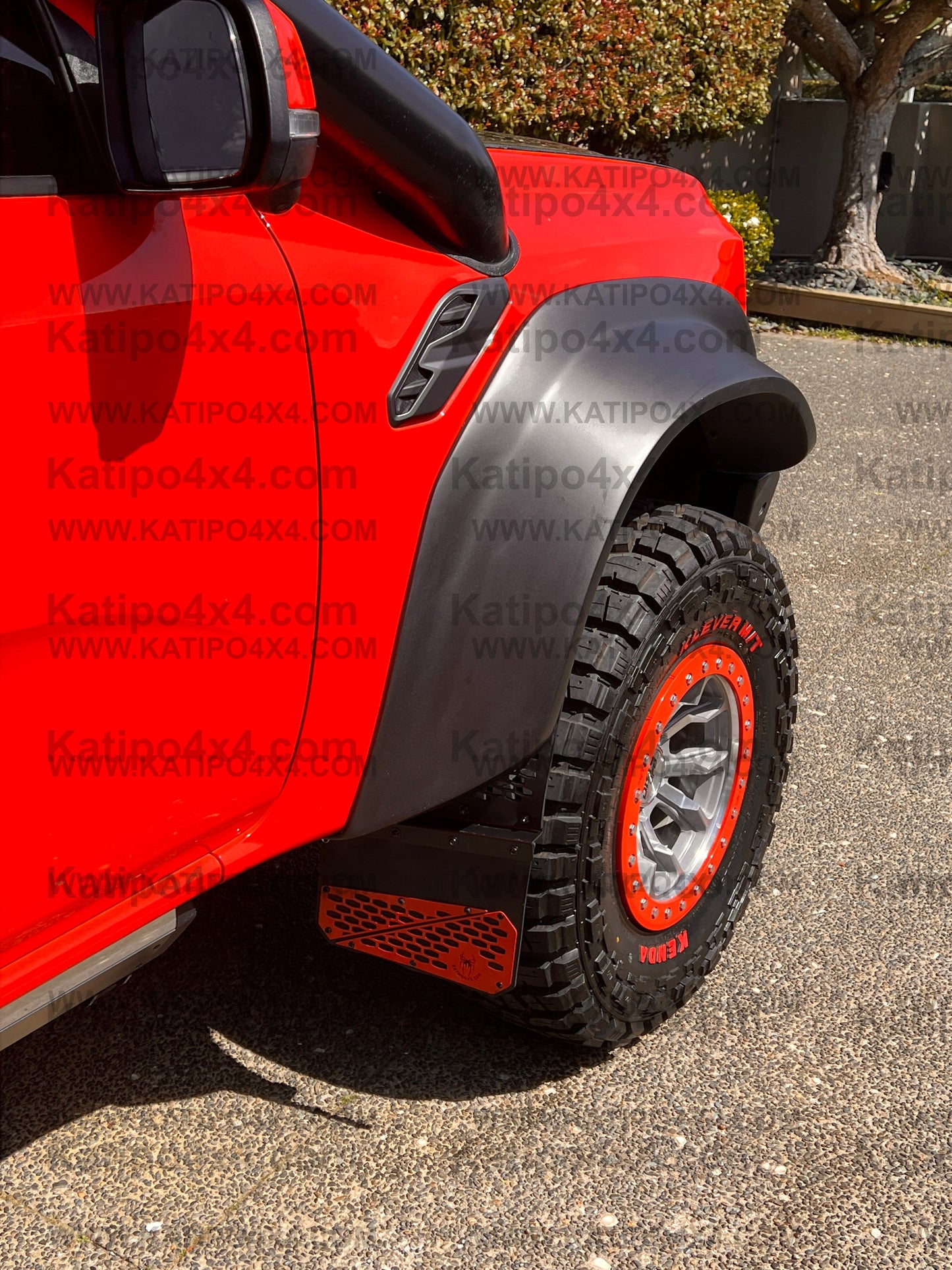 Universal Wide Wheel Mud Flaps ( 2pc ) KATIPŌ-MESH Mud Flaps ( Rubber Flex Model )