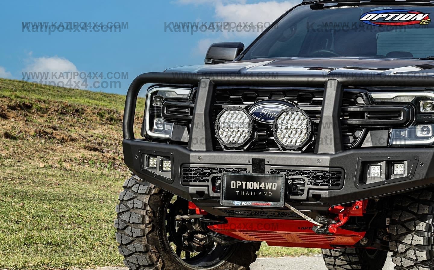 NEXT-GEN 2022+ OP-V2 SUPREME FRONT WINCH BAR  ( Loop ) - FORD RANGER & EVEREST