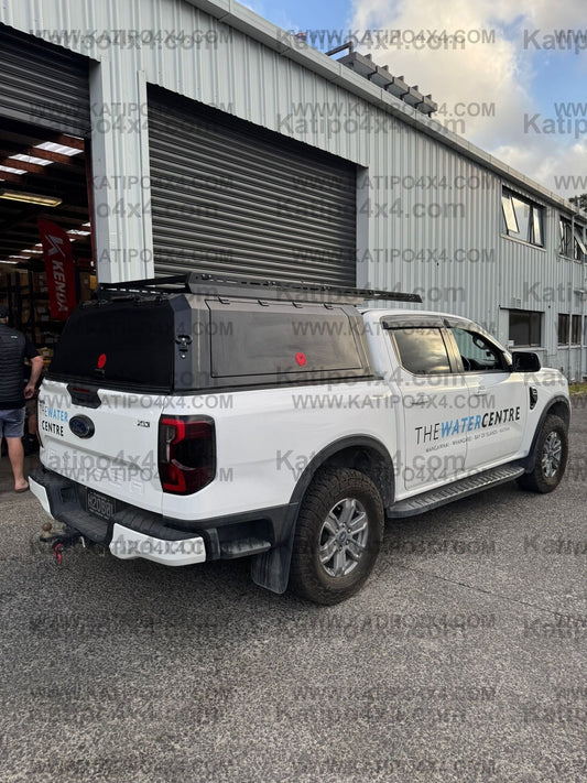 NEXT-GEN 2022+ FORD RANGER & RAPTOR Tradesman’s Aluminium Canopy With Central locking & Roof Rack