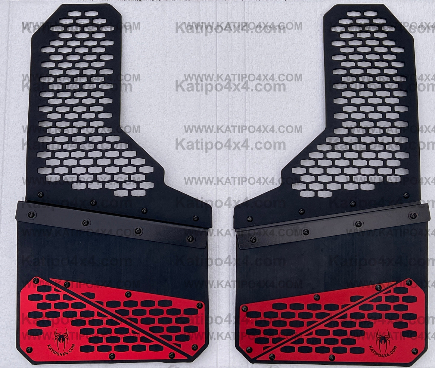 Universal Wide Wheel Mud Flaps ( 2pc ) KATIPŌ-MESH Mud Flaps ( Rubber Flex Model )