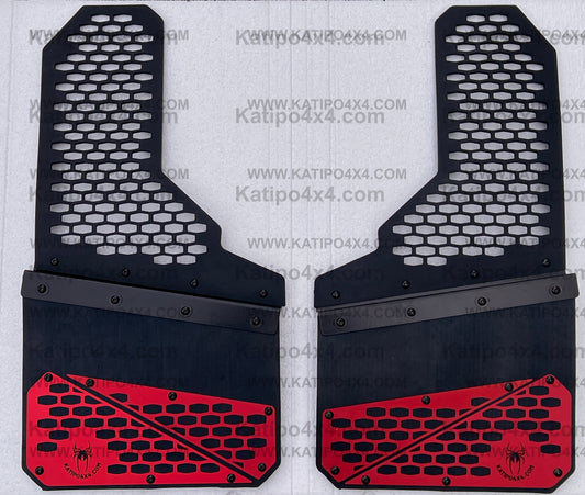 Universal Wide Wheel Mud Flaps ( 2pc ) KATIPŌ-MESH Mud Flaps ( Rubber Flex Model )
