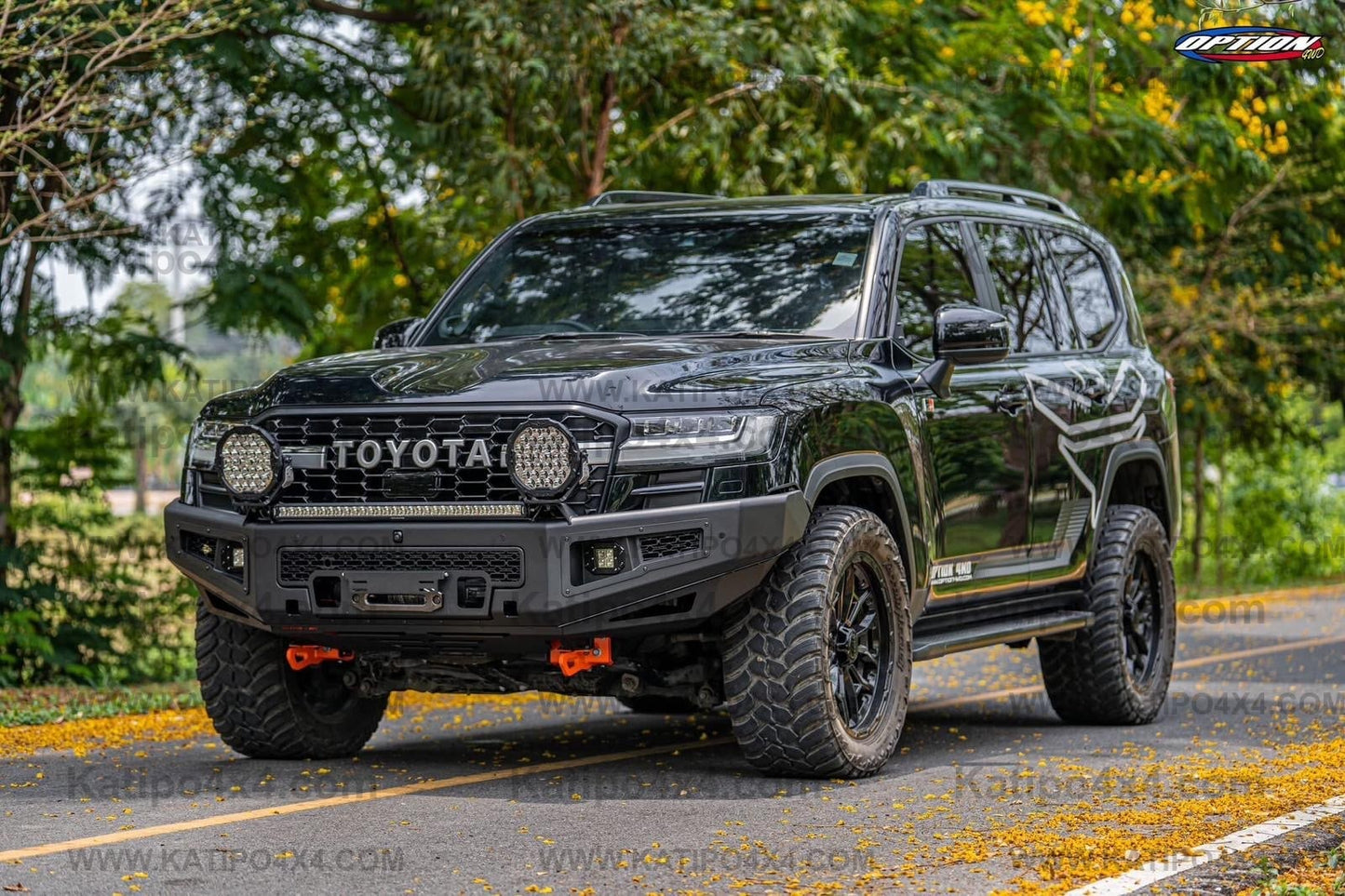 OPTION4WD - TOYOTA LC300 , Supreme FRONT WINCH BAR VX - TOYOTA LC300 2022+