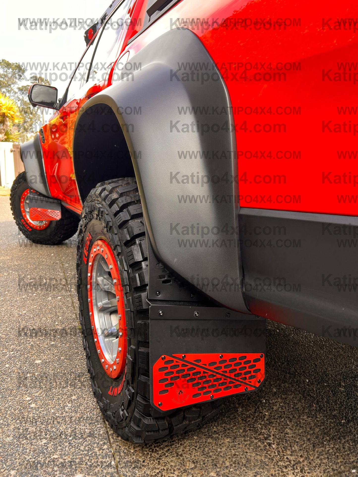 Universal Wide Wheel Mud Flaps ( 2pc ) KATIPŌ-MESH Mud Flaps ( Rubber Flex Model )