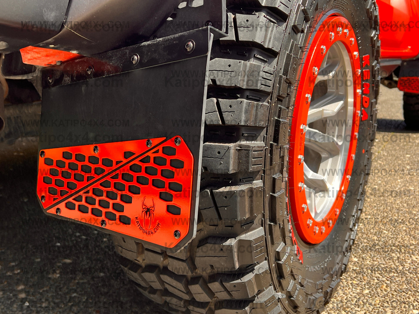 Universal Wide Wheel Mud Flaps ( 2pc ) KATIPŌ-MESH Mud Flaps ( Rubber Flex Model )