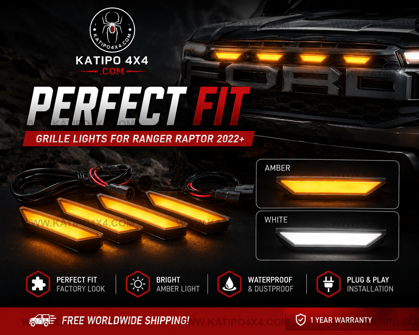 NEXT-GEN RAPTOR GRILL LIGHTS & DRL LIGHTS – KATIPO 4X4™