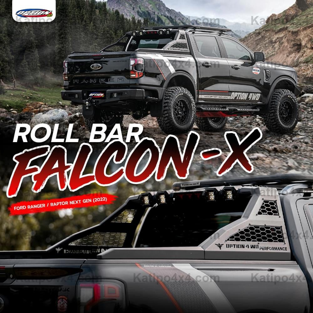 OP-FALCON X SPORT BAR ( NEXT-GEN FORD RANGER & RAPTOR )  Suitable to fit onto a HARD-LID