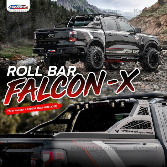 OP-FALCON X SPORT BAR ( NEXT-GEN FORD RANGER & RAPTOR )  Suitable to fit onto a HARD-LID