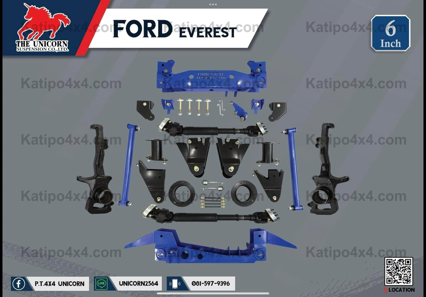 FORD EVEREST 6" LIFT KIT  ( FREE SHIPPING WORLDWIDE )