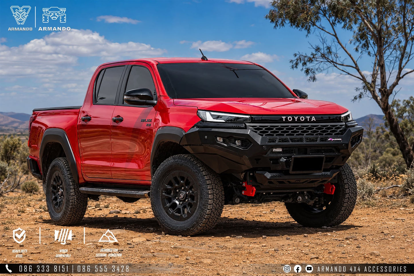 Armando® - 2026+ NEW-GEN TOYOTA HILUX ,  FRONT WINCH BAR