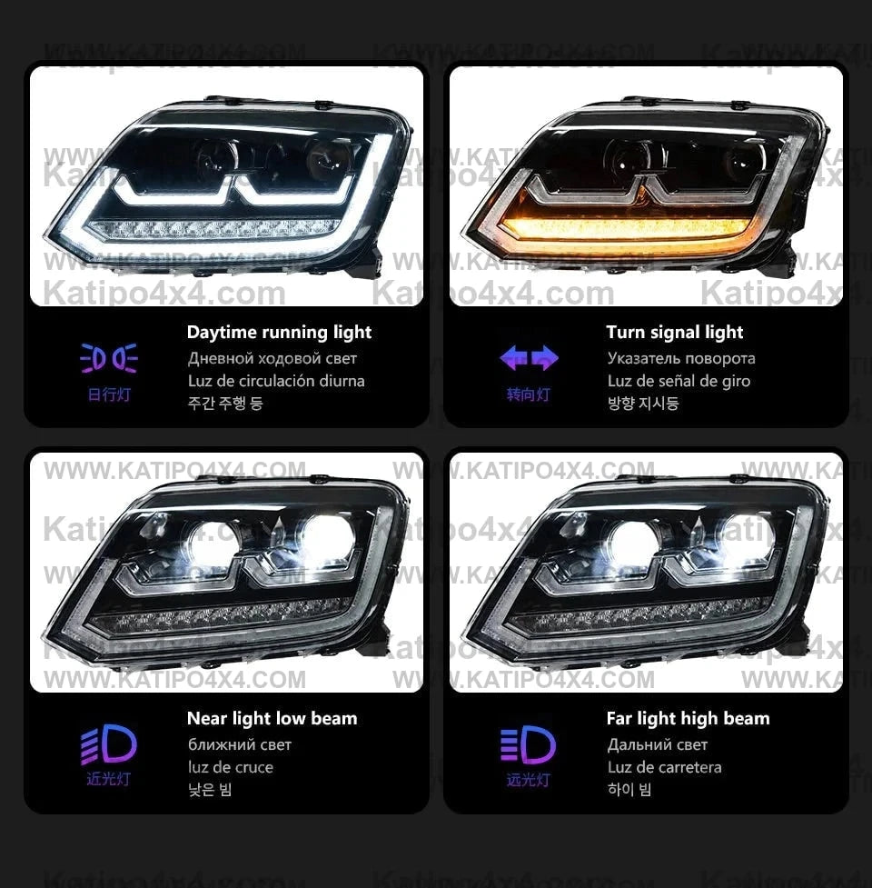 LED HEADLIGHTS for VW AMAROK 2010-2020 AMAROK Head Drl Dynamic Signal Projector Lens ( FREE WORLD-WIDE SHIPPING )