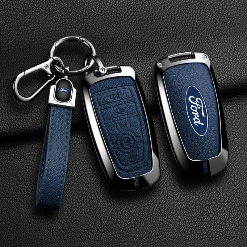 Premium key fob Cover in Alloy & Leather for 2022+ FORD RANGER, EVEREST & RAPTOR ( FREE WORLDWIDE SHIPPING )