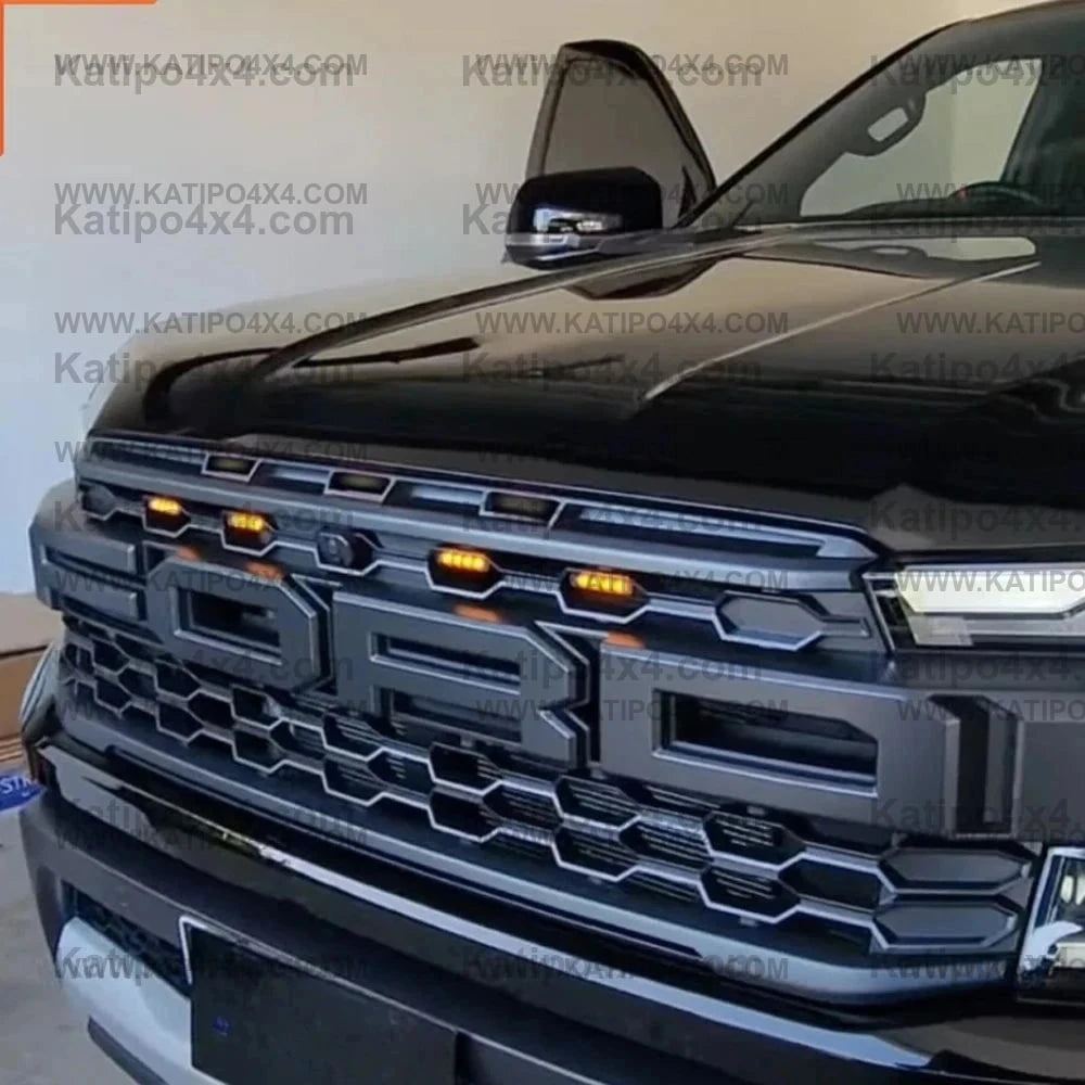 2022+ NEXT-GEN RANGER RAPTOR GRILL LIGHTS ( PERFECT FIT ) 4PC AMBER OR WHITE LED FRONT GRILLE LIGHT LAMPS