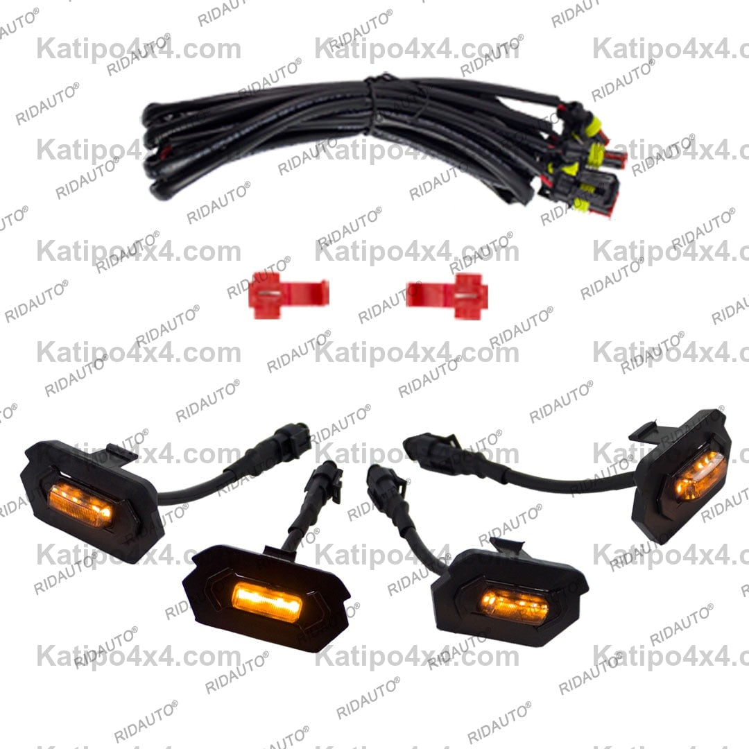 Yellow Raptor Style Lamp Translucent Housing Fit For NEXT GEN FORD RANGER WILDTRAK Upgrades 2023 2024 Amber LED Light