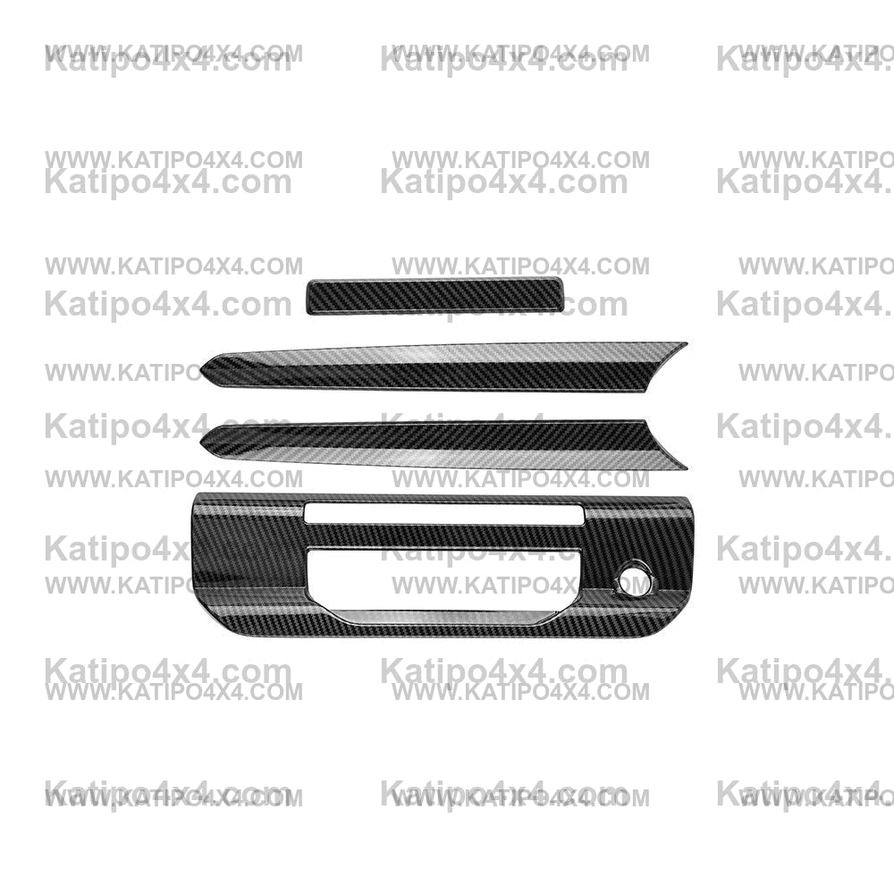 NEXT-GEN Ford Ranger 2023+ Black OR Carbon Fiber Rear Trunk Handle & trim Covers