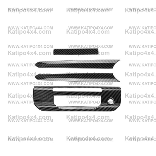 NEXT-GEN Ford Ranger 2023+ Black OR Carbon Fiber Rear Trunk Handle & trim Covers