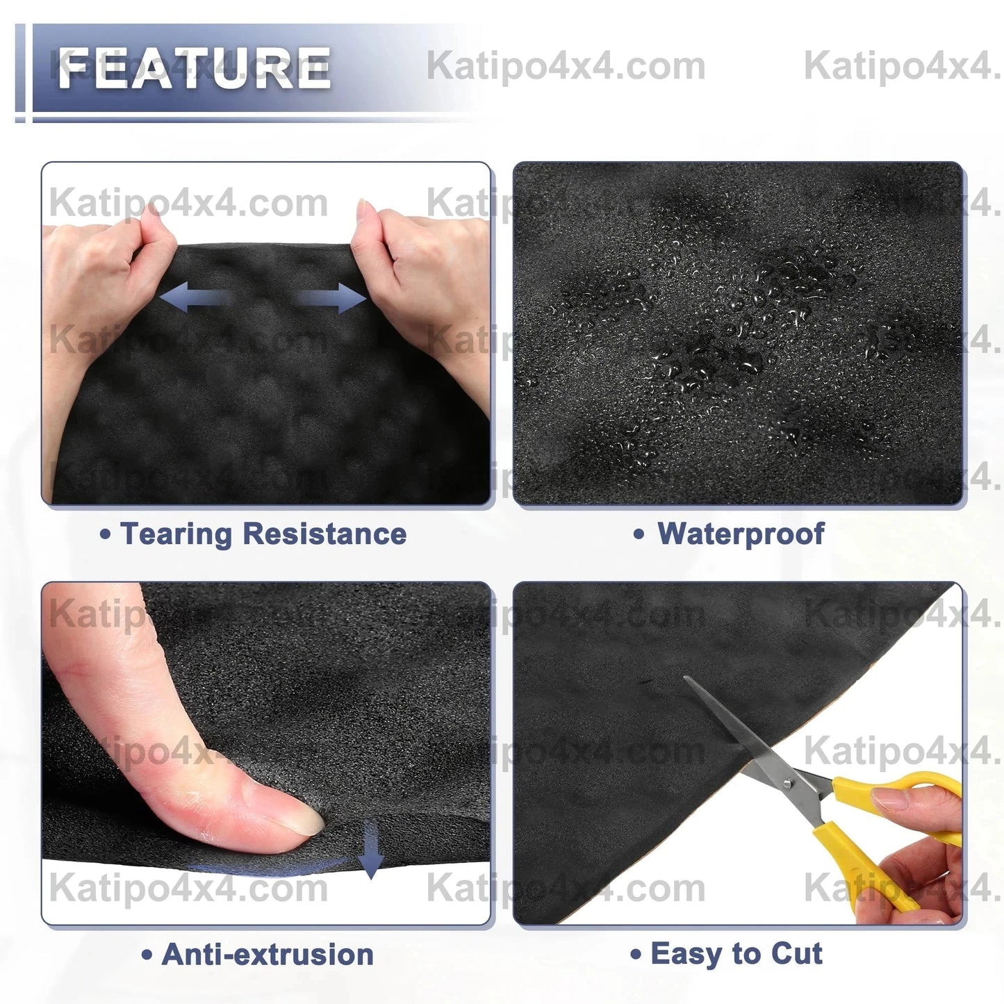 Sound Deadening Mat Wave Foam, 50cmx200cm 10.76sqft  ( FREE WORLDWIDE SHIPPING )