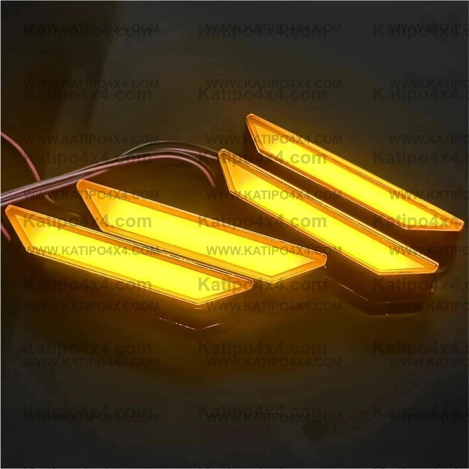 2022+ NEXT-GEN RANGER RAPTOR GRILL LIGHTS ( PERFECT FIT ) 4PC AMBER OR WHITE LED FRONT GRILLE LIGHT LAMPS