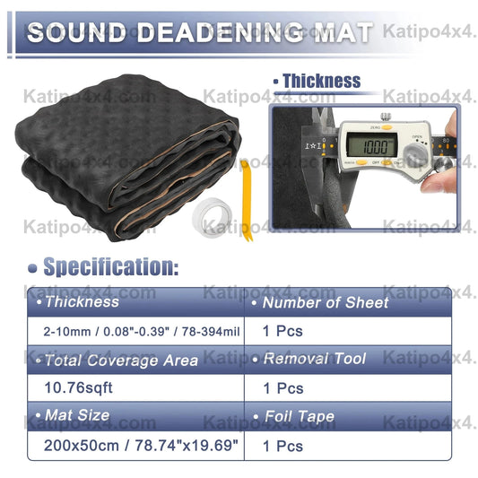 Sound Deadening Mat Wave Foam, 50cmx200cm 10.76sqft  ( FREE WORLDWIDE SHIPPING )