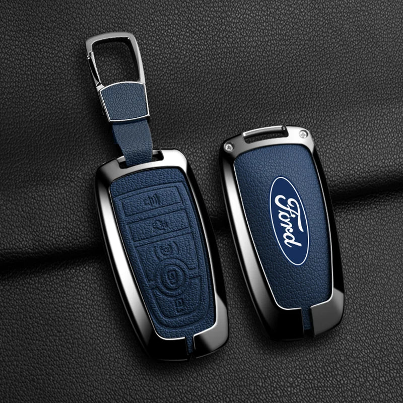 Premium key fob Cover in Alloy & Leather for 2022+ FORD RANGER, EVEREST & RAPTOR ( FREE WORLDWIDE SHIPPING )