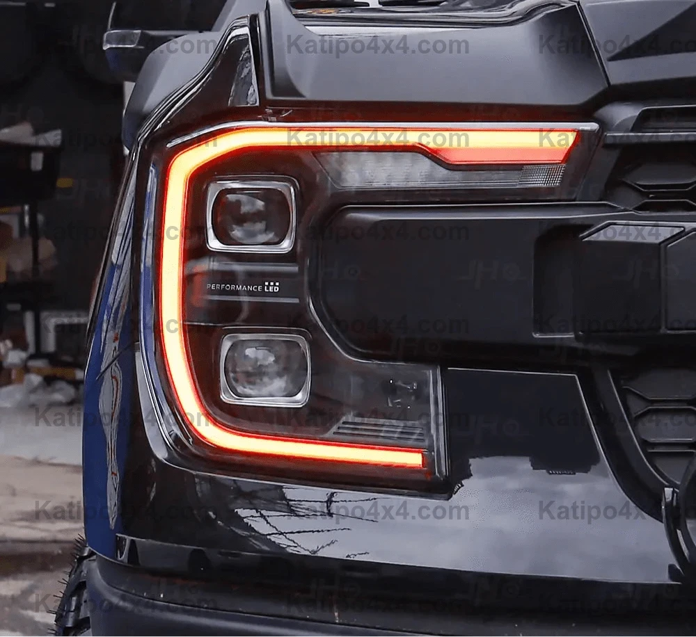 USA STYLE Amber Front Headlight  Daytime Running Lights Replace WHITE Unit For NEXT-GEN FORD RANGER , RAPTOR & EVEREST