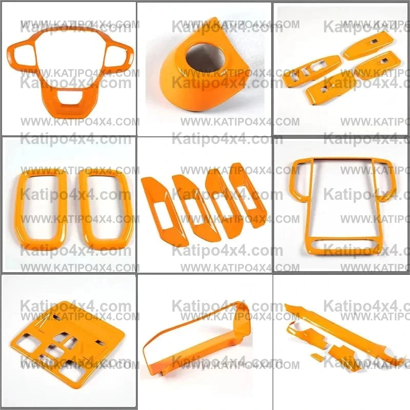 NEXT-GEN Ford Ranger & Raptor 2022-2024+ ABS Orange Car Center Control Panel Steering Wheel Decorative Interior Parts