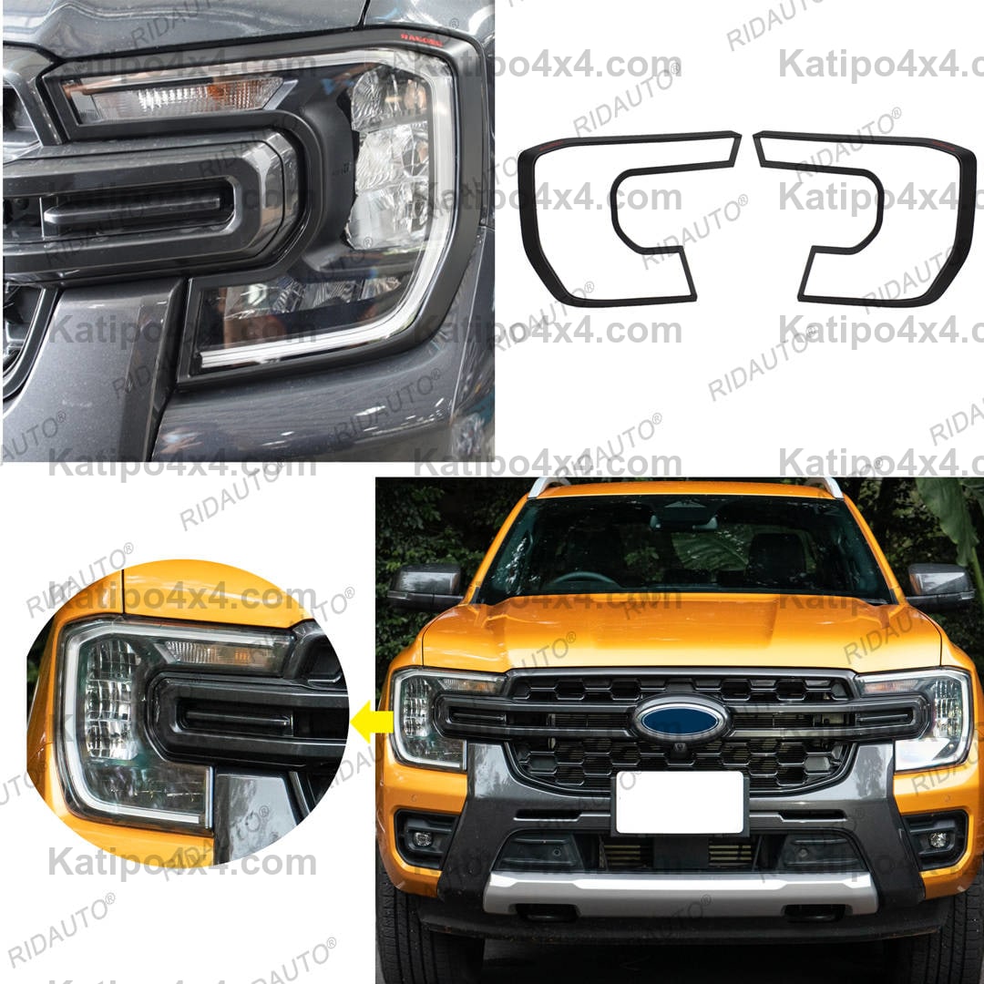 Halogen Headlamp Headlight Head Lamp Light Cover Sticker Garnish Protector Protection For FORD RANGER 2022 2023 T9 XL XL+ XLS