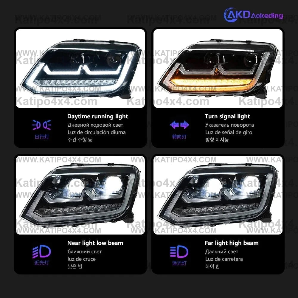 LED HEADLIGHTS for VW AMAROK 2010-2020 AMAROK Head Drl Dynamic Signal Projector Lens ( FREE WORLD-WIDE SHIPPING )