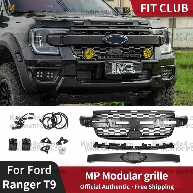 2022+ FORD RANGER GRILL ,  RAPTOR STYLE WITH AMBER LIGHTS TO SUIT  XL XLT & WILDTRACK