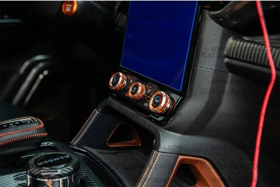 Aluminium Trim Cover for Drive Mode & Aircon Controllers for NEXT-GEN Ford Ranger, Everest, Raptor 2023+