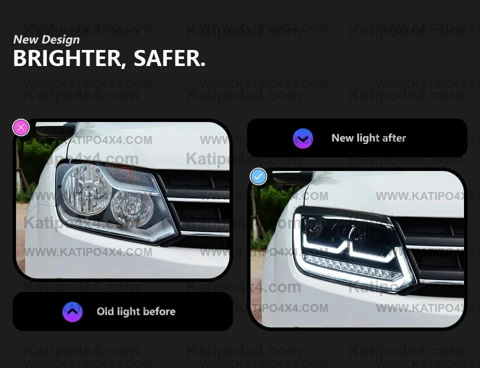 LED HEADLIGHTS for VW AMAROK 2010-2020 AMAROK Head Drl Dynamic Signal Projector Lens ( FREE WORLD-WIDE SHIPPING )