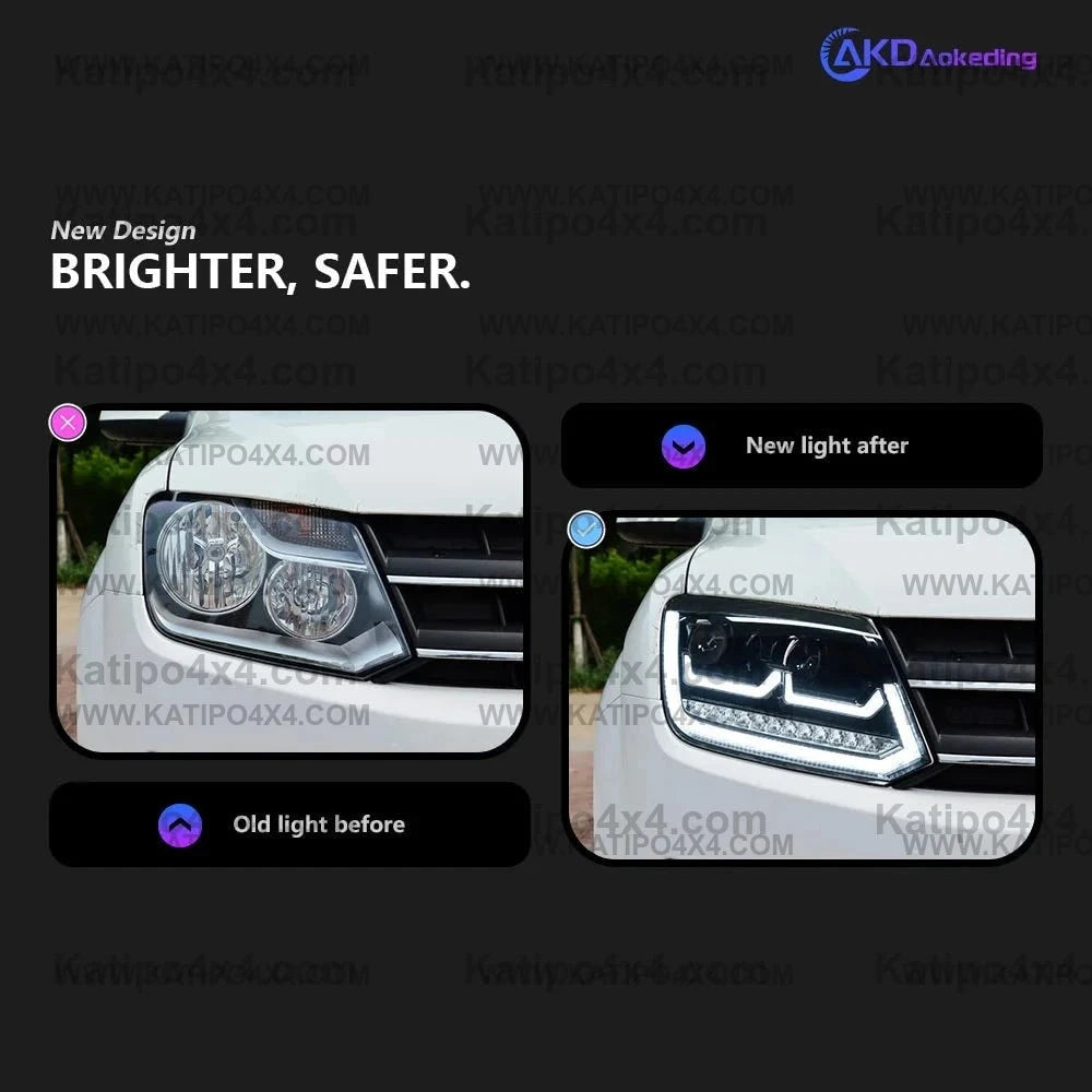 LED HEADLIGHTS for VW AMAROK 2010-2020 AMAROK Head Drl Dynamic Signal Projector Lens ( FREE WORLD-WIDE SHIPPING )