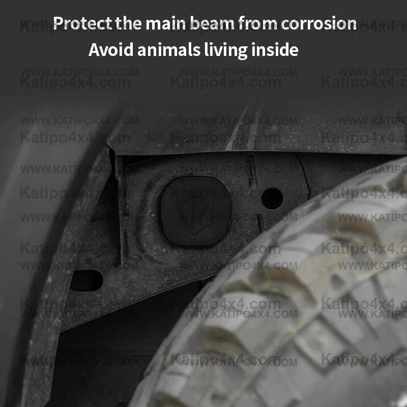2pcs Rear axle rubber protective cover For NEXT-GEN Ford Ranger T9 2022- 2024+ Rear frame beam sealing Sandproof cover chassis Accessories