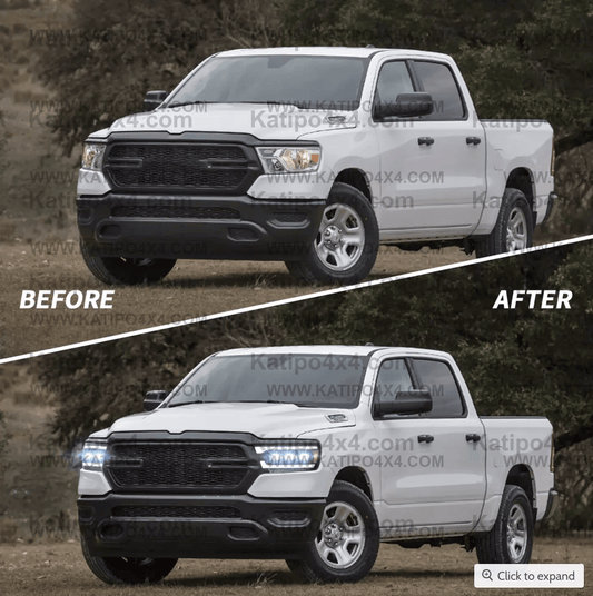 Matrix Projector Headlights For Dodge Ram 1500 2500 3500 ( 2019-2024) 5th Gen