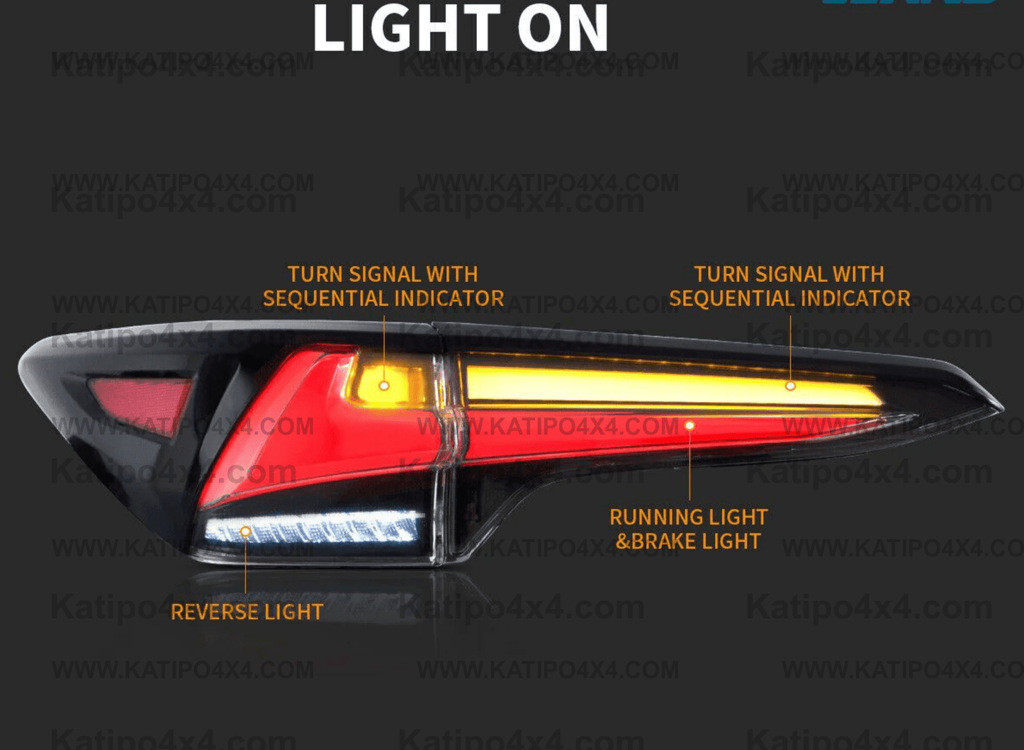 LED Taillights For Toyota Fortuner 2017-2019 w/Sequential Indicator